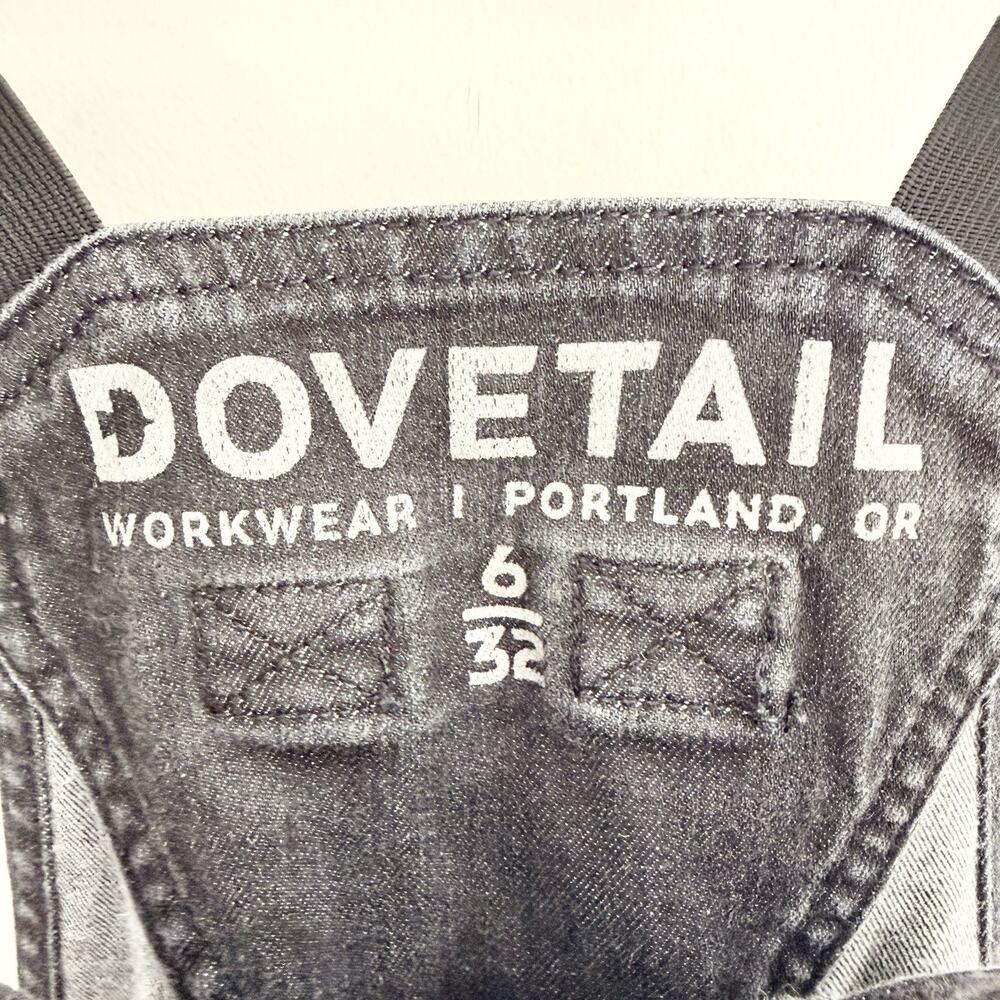 Dovetail Work Overalls Articulated Knees Straight Black Size 6/32 F5356 - Picture 3 of 6